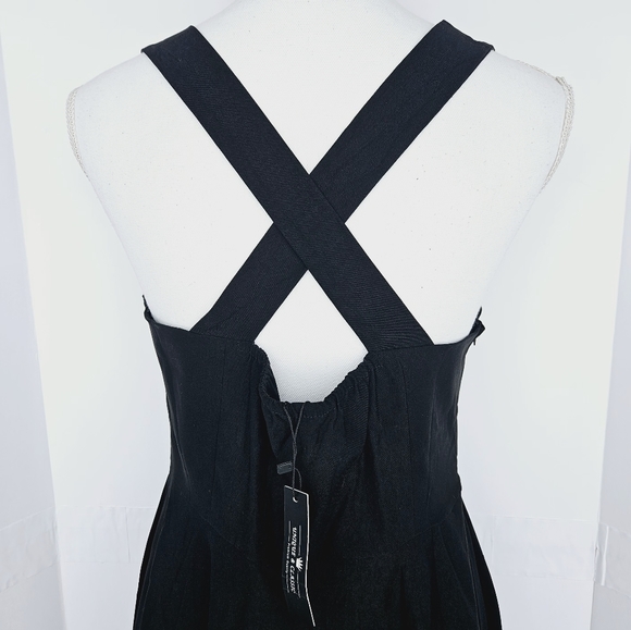 Unique & Classic Women's Black Retro Corset Bustier Swing Dress size L - Picture 13 of 16